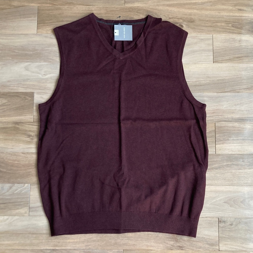 Van Heusen pullover classic fit sweater vest business casual office preppy L - Picture 14 of 17